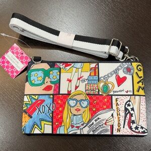 Brighton Pop Art Comic-Strip Crossbody in Red, Yellow, Blue, Teal, Black, White